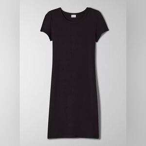 Aritzia Wilfred Free Tiny T-Shirt Black Mini Dress